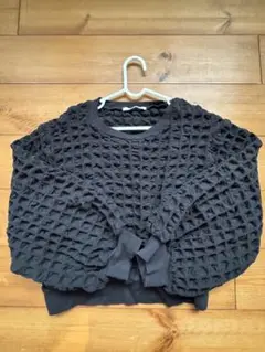 チャオパニック ブラック 長袖トップス M ポップコーン