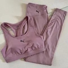 プーマ　ブラトップ&レギンス　【美品】　ピンクLサイズのサムネイル