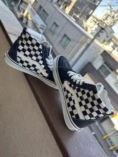 Vans Sk8-Hi ネイビー/ホワイト チェック柄