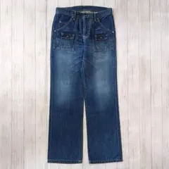 Gohemp/ゴーヘンプ/デニムブッシュパンツ/リネン混/SIZE32のサムネイル