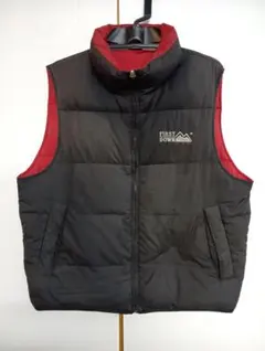 FIRST DOWN リバーシブル ダウンベスト Lサイズ 赤 黒 メンズ