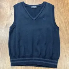 COMME CA ISM ネイビー Vネックベスト 130A