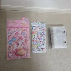 新品　3D シール ２枚 ＆ 手帳セット
