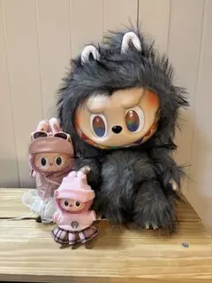 ZIMOMO ぬいぐるみ 本体 ブラウン 週末限定》ZIMOMO ジモモ ふわふわ ぬいぐるみ LABUBU ブラウン