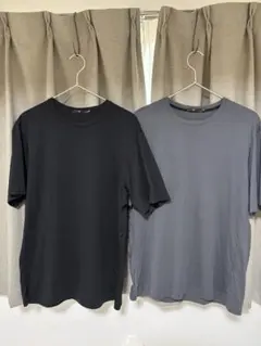UNIQLO +J クルーネックTシャツ 2枚セット ブラック グレー Lのサムネイル