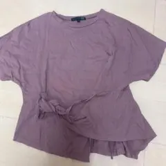 SUGAR SPOON パープル 結びデザイン Tシャツ Fサイズ