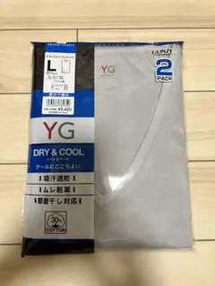 GUNZE YG Vネック スリーブレスシャツ 2枚組 Lサイズ