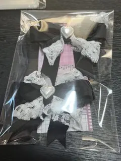 地雷系　量産型　レースリボンヘアクリップ2個セット