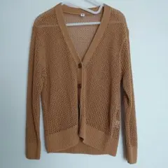 UNIQLO　ガールズウォッシャブルメッシュカーディガン　130