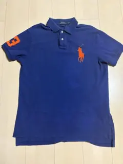 Polo Ralph Lauren カスタムフィット ポロシャツ　L 青　ブルー
