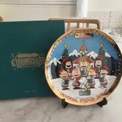 USJ スヌーピー 2001 クリスマスプレート 箱とお皿立て付きのサムネイル