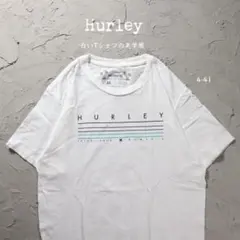 Hurley 白Tシャツ 企業ロゴ