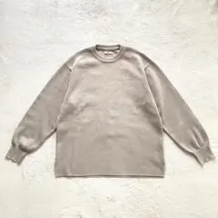 WYM LIDNM ウィムバイリドム ミラノリブ長袖ニット ベージュ Mのサムネイル