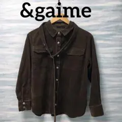 【アンジェム】長袖　ジャケットアウター　コーデュロイ　秋冬　ベルト付き