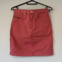 LACOSTE LIVE デニムスカート ゴルフスカート ピンク