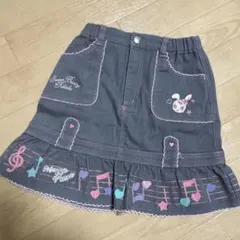 mezzo piano 音符とハート刺繍スカート