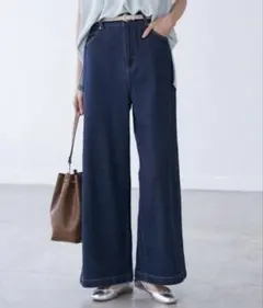 ROPÉ PICNIC ロペピクニック ウエストシェイプデニムワイドパンツ
