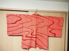 ☆未使用!羽織　総絞り　高級　羽織紐付　身丈約77cm　裄丈約64cm しつけ付