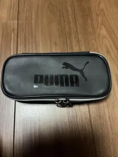 PUMA ブラック 筆箱 メッシュポケット付き　プーマ　ペンケース