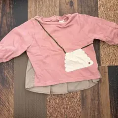 【美品】【80㎝】ピンクトレーナー　カットソー