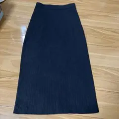 UNIQLO ユニクロ　ブラック リブ編み タイトスカート S