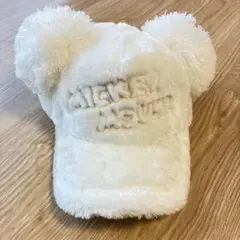 ミッキーマウス 耳付きホワイトキャップ