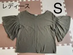 GU★トップス Tシャツ カットソー ボリューム袖 半袖 S