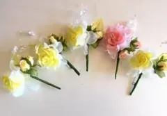フラワーコサージュ ★ウエディングのヘッドドレスやカチューシャ★祝招待客花髪飾