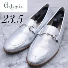 【極美品】【207】DIANA ダイアナ ビットローファー シルバー 23.5