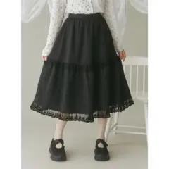 タックフリルミディスカート