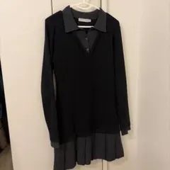 MOUSSY ポロニットワンピース グレーのサムネイル