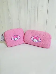 韓国ダイソー限定 マイメロディ キルティングポーチ 2個セット