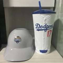大谷翔平 ドジャース ユニフォーム型 タンブラー ストロー付&ナチョスヘルメット