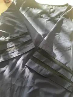 専用　ネイビー 五分袖 ワンピ