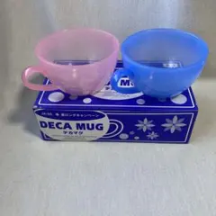 DECA MUG ピンクと青のマグカップ 2個セット