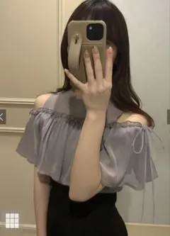 2Wayショルダーオープンニットブラウス[mb1573]