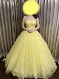 最終値下げ ウエディングドレス イエロー YNS WEDDING - メルカリ
