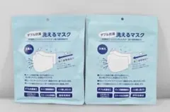 AOKI 洗えるマスク 2袋セット 合計6枚 W抗菌 UVカット サイズ調整可のサムネイル