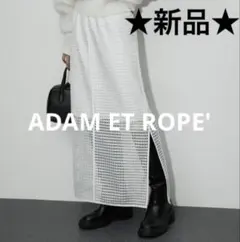 ADAM ET ROPE'　アダム エ ロペ　メッシュレーススカート（ホワイト）