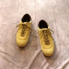 ZARA×Harry Lambert レザースニーカー 黄色 28.9cm