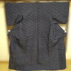 ダークブルー 小紋柄 着物