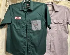 Dickies ディッキーズ♬半袖ワークシャツ2枚セット♬Lサイズ相当