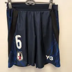 Y-3 サッカーショートパンツ ネイビー 6番 XLサイズ - メルカリ