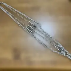 メッキ多層チェーン ネックレス
