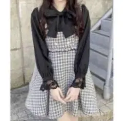 ROJITA ボウタイリボンツイードワンピース ロジータ 2枚目以降実物