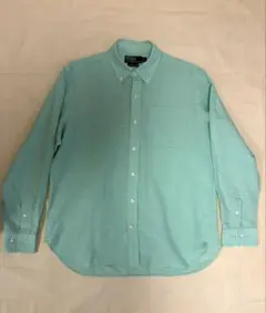 90s ラルフローレン イタリア製 ポニー無しリネン シャツ ティファニーブルー