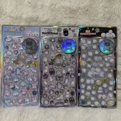 光るジュエルプチドロップ　3枚セット　ストーン付き