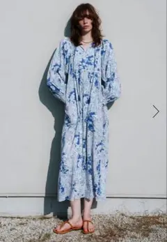 サラマリカ Cotton Lurex Ripple Print Dress - メルカリ
