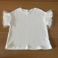BREEZE ブリーズ ホワイト フリル袖 Tシャツ サイズ140