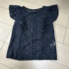 【超市セール】GU レースラッフルデザインT